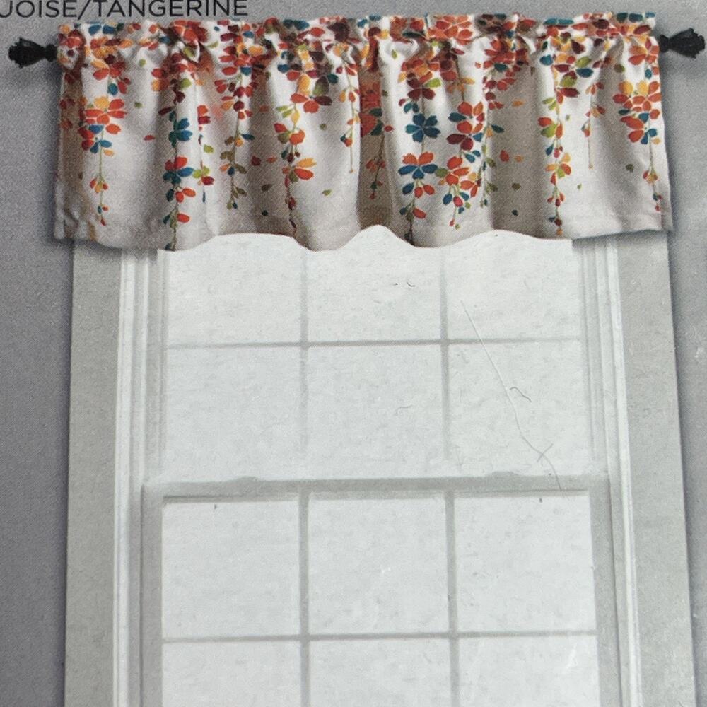 Half Moon Room Darkening Insulated Valance Weeping Flower 52x18x2in NEW